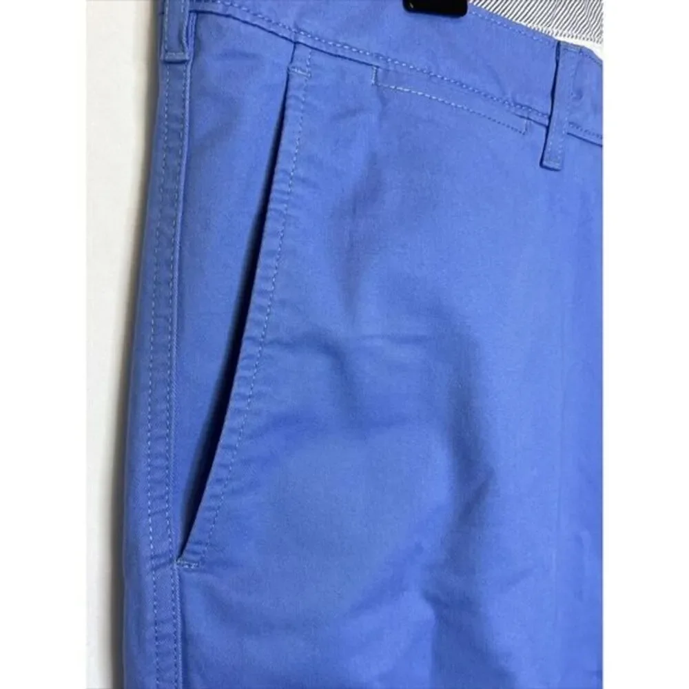 Cremieux Men's Size 40 Blue Chino Flat Front Shorts Comfort Stretch Cotton Blend